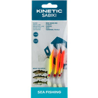 Kinetic Sabiki Mini Makk Sea Rig 5/0 | Yellow/Orange