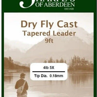 Sharpe's of Aberdeen Dry Fly Cast Tapered Leader 9ft