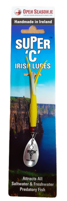 Irish Lures Super C Flying C Size 3 Silver Blade Yellow Body | OpenSeason.ie Online Fishing Tackle Shop