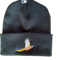 Beechfield Beanie Cap with Flying Duck Motif Olive green