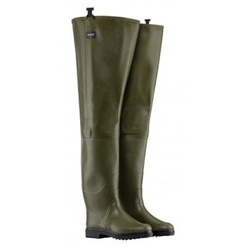 AIGLE Truite Rubber Hip-Waders+FREE Socks