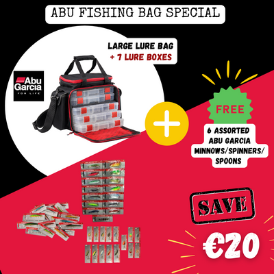 Abu Garcia Large Lure Bag+7 Boxes+6 FREE Abu Lures