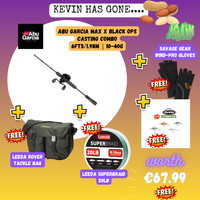 Abu Garcia Max X Black Ops Casting Combo+FREEBIES worth €69