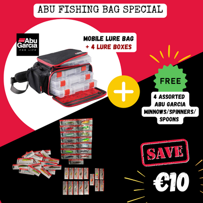 Abu Garcia Mobile Lure Bag+4 Boxes+4 FREE Abu Lures