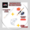 Abu Garcia Solv Sea Trout Package with rod and reel on a white background