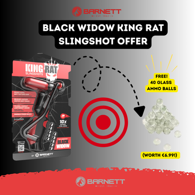 Barnett Black Widow King Rat Slingshot+FREE Ammo