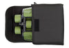 Levenhuk 10x40 Tough Body Travel Binoculars in their black carrying case on a white background