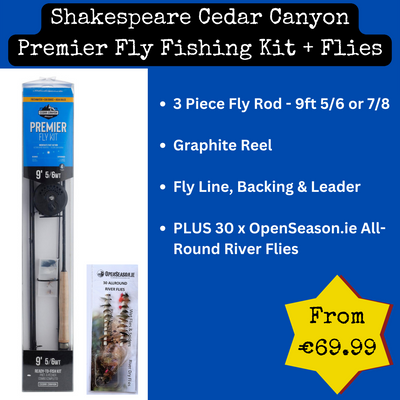 Shakespeare Cedar Canyon Premier Fly Combo + FREE River Flies *TikTok Offer*