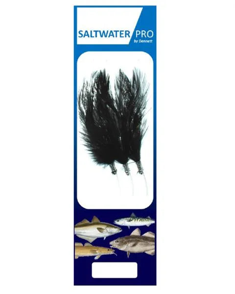 Dennett Saltwater Pro Black Feather Mackerel Rigs