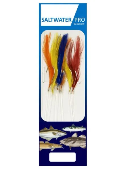 Buy Dennett Saltwater Pro 6 Hook Multicolour Mackerel Feathers