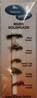 Dragon River Goldhead Nymph Trout Fly Selection - 5 Pack