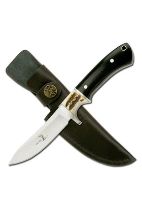 Elk Ridge Fixed Blade Bone & Wood Handle Hunting Knife - 8.5