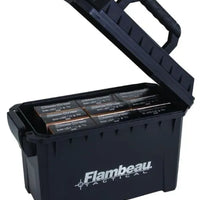 Flambeau Tactical Ammo Can Open View with 9 Boxes of Ammo
