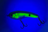 Forge of Lures Rolf Jerkbait Pike Lure Blue Ayu under UV Light
