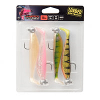 Fox Rage Ultra UV Zander (Perch/Pike) Pro-Shad 4 Pack Pre-Rigged Pike Shads