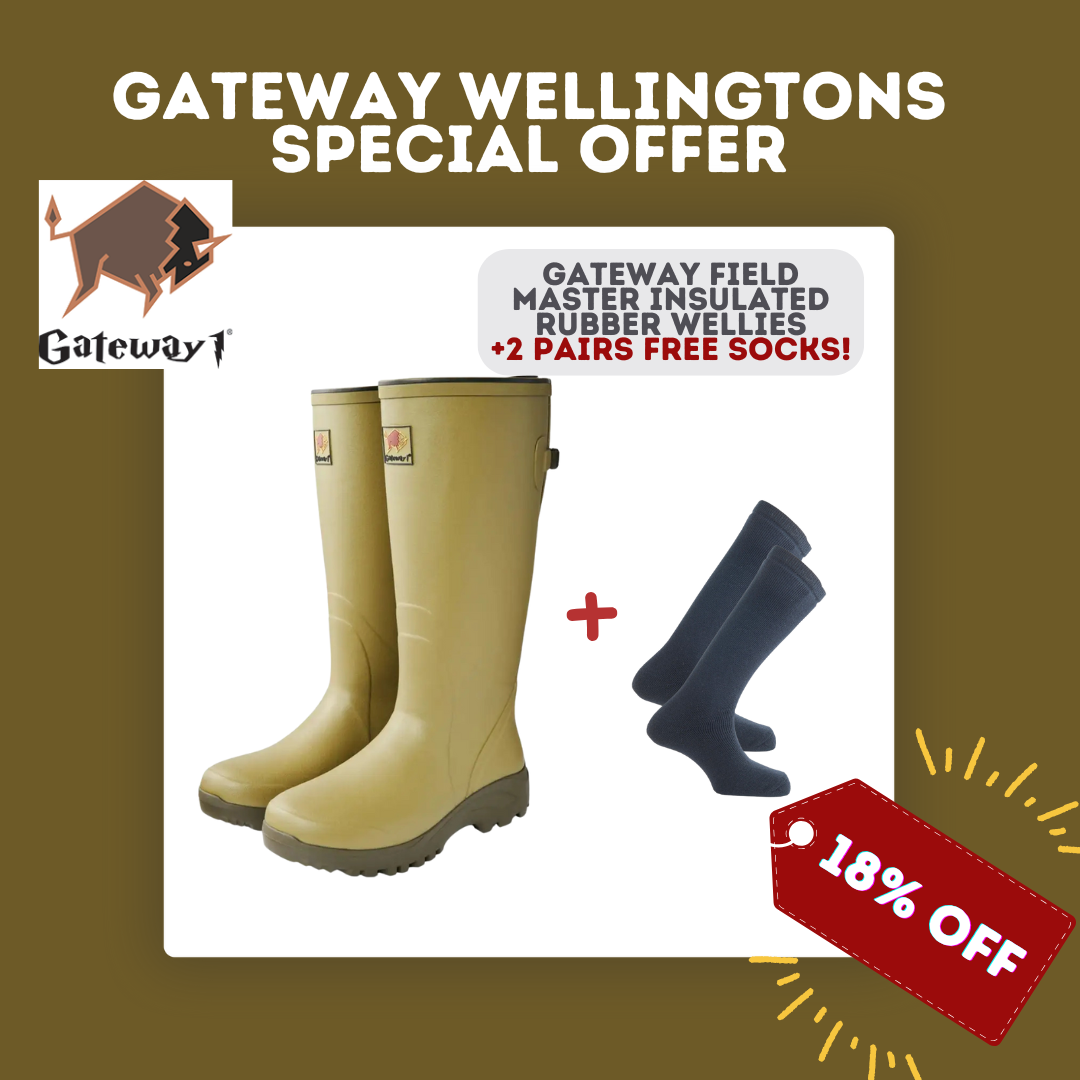Gateway FieldMaster Insulated Rubber WELLIES+FREE Socks | OpenSeason.ie ...