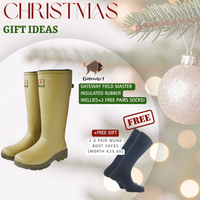 Gateway Field Master Insulated Rubber Wellies+2 FREE Pairs Socks!