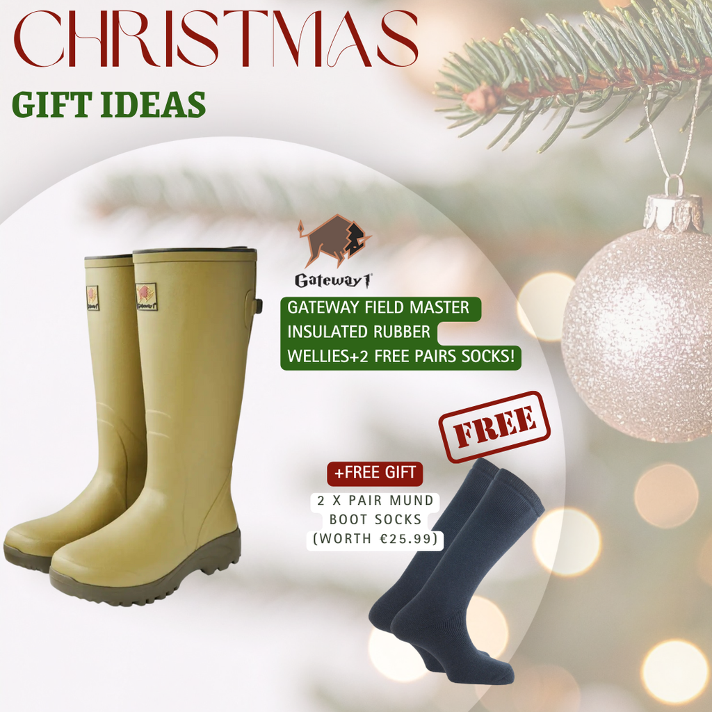 Gateway Field Master Insulated Rubber Wellies+2 FREE Pairs Socks!