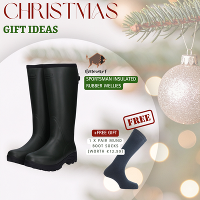 Gateway Sportsman Insulated Rubber Wellies+FREE Socks!