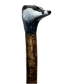 Hand-Crafted Hazel Walking Staffs with Animal Heads