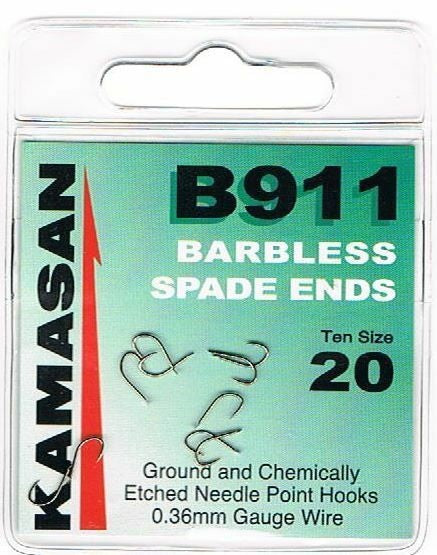Kamasan B911 Spade Wide Gape Barbless Hooks