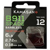 Kamasan B911 Spade Barbless Hooks to Nylon