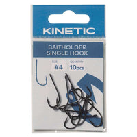 Kinetic Baitholder Single Hooks in Pack of 10