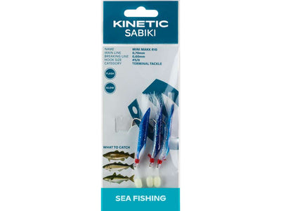 Kinetic Sabiki Mini Makk Sea Rig 5/0 | Blue Silver