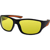 Kinetic Solarglide Polarised Sunglasses | Black Frame Yellow Lens