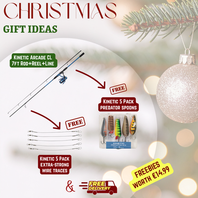 Kinetic Arcade CL 7ft Spin Rod+Reel+Line+Spoons+Traces