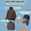 Kinetic Strider Zip-Off Fishing Jacket+FREE Kinetic Polar Fleect Lined Cap with Ear Flaps 
