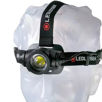 LEDLENSER H15R CORE headlamp on a mannequin head with a white background