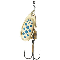 Mepps Comet Spinning Lure Gold Blue Dots