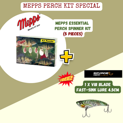 Mepps Essential Perch Spinner Kit+FREE Lure!