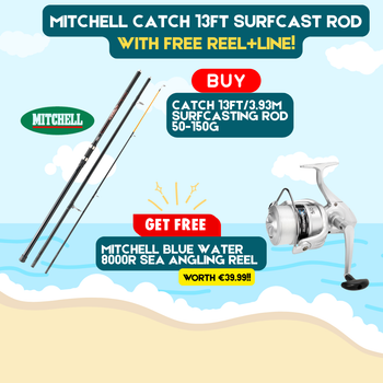 Mitchell Catch Surfcast Rod+FREE Reel+Line Package