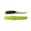 Morakniv Companion Outdoor Knife Lime & Black Handled Knife with Lime Polymer Sheath with Belt Clip