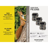 Num'axes PIE1066 Full HD Trail Cameras x 3 (+ SD Cards & Batteries) Pack View