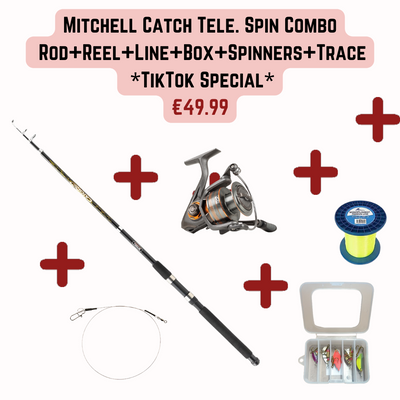 Mitchell Catch Telescopic Spin Rod + Reel + Line Combo *TikTok Special*