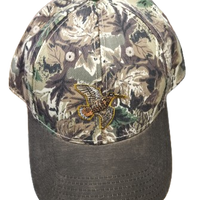 Otto Hunting Baseball Cap Woodcock Motif Camo with Brown Peak