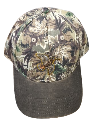 Otto Hunting Baseball Cap Woodcock Motif Camo with Brown Peak