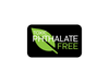 Logo indicating 'Toxic Phthalate Free' with a green leaf on a black background