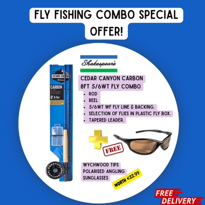 Shakespeare Cedar Canyon Fly Combo+FREE Sunglasses