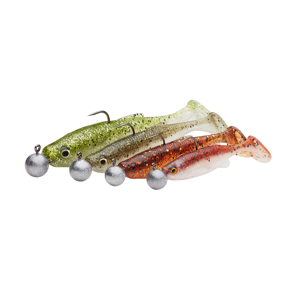 Savage Gear Fat Minnow Ready-To-Fish Rigged T-Tail Lure Clearwater Mix