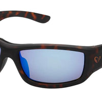 Savage Gear Savage2 Polarised Sunglasses Black Frame Blue Mirror Lens