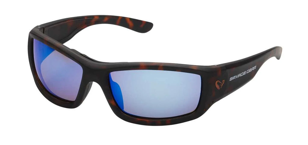 Savage Gear Savage2 Polarised Sunglasses Black Frame Blue Mirror Lens