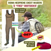 Shakespeare Sigma Neoprene Chest Waders+FREE Bootsocks