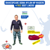 Shakespeare Sigma Nylon Hip Waders+FREE Boot Liners!