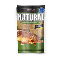 Sonubaits Natural Groundbait 1kg package for Carp in Strawberry flavour with a carp on the front.