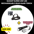 Summit Glöde 10W LED Rechargeable Head+Hand Torch *SAVE 28%*