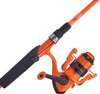 Ugly Stik Hi-Lite Spinning Combo | Close-Up View of Reel, Line & Rod Handle | Orange